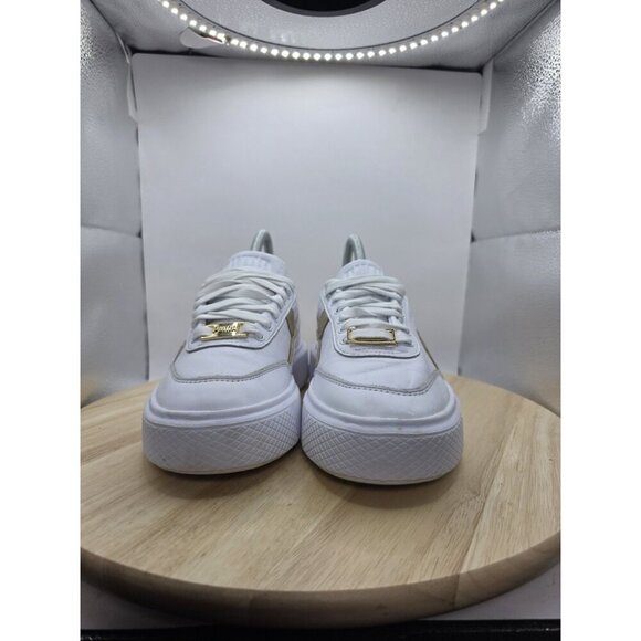 PUMA Oslo Maja Gloaming Platform SNEAKER SHOE WOMENS SIZE US 6 WHITE/GOLD EUC - Picture 2 of 8